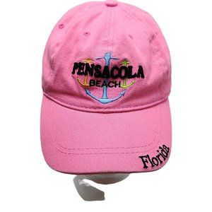 Pensacola Beach Florida Anchor Embrodered Ball Cap Hat  Adjustable